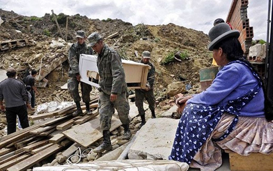 В результаті серії зсувів у болівійському місті Ла Пас були зруйновані близько 400 будинків. / © AFP
