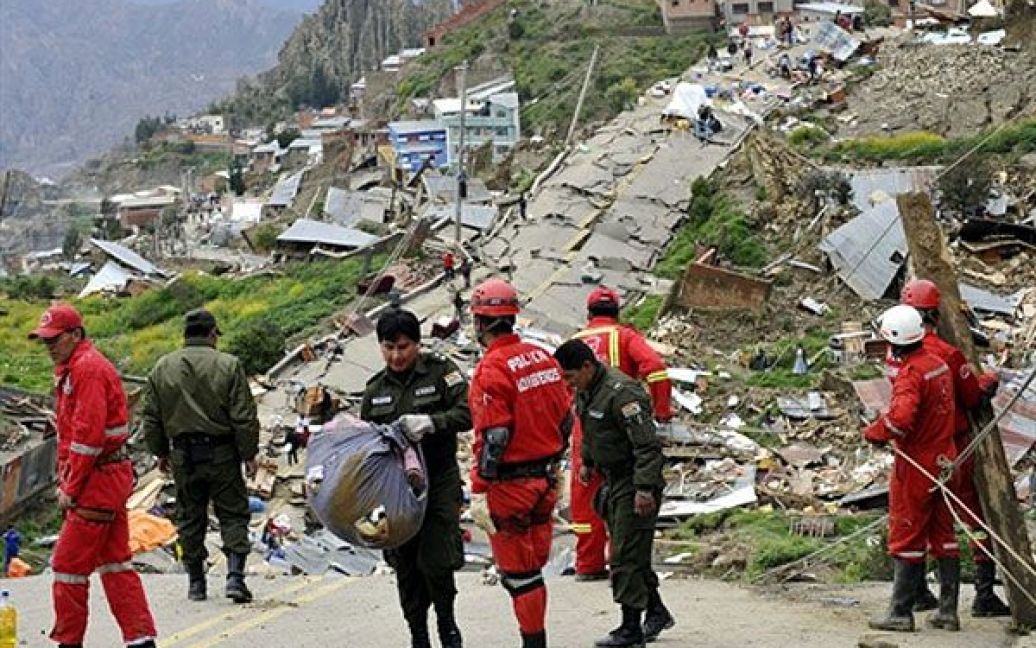В результаті серії зсувів у болівійському місті Ла Пас були зруйновані близько 400 будинків. / © AFP