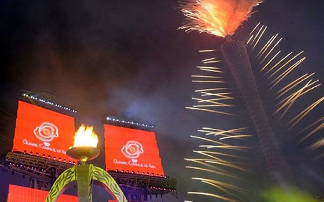 Урочиста церемонія відкриття 16-их Азіатських ігор у китайському місті Гуанчжоу. / © AFP