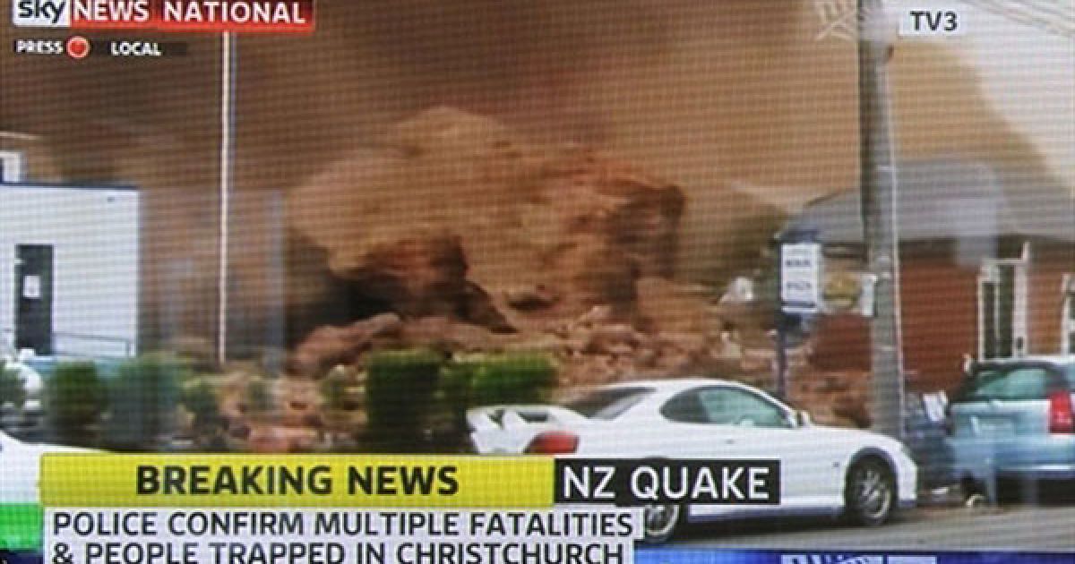 У Новій Зеландії стався землетрус магнітудою 6,3, що призвело до людських жертв і руйнувань в місті Крайстчерч / © AFP