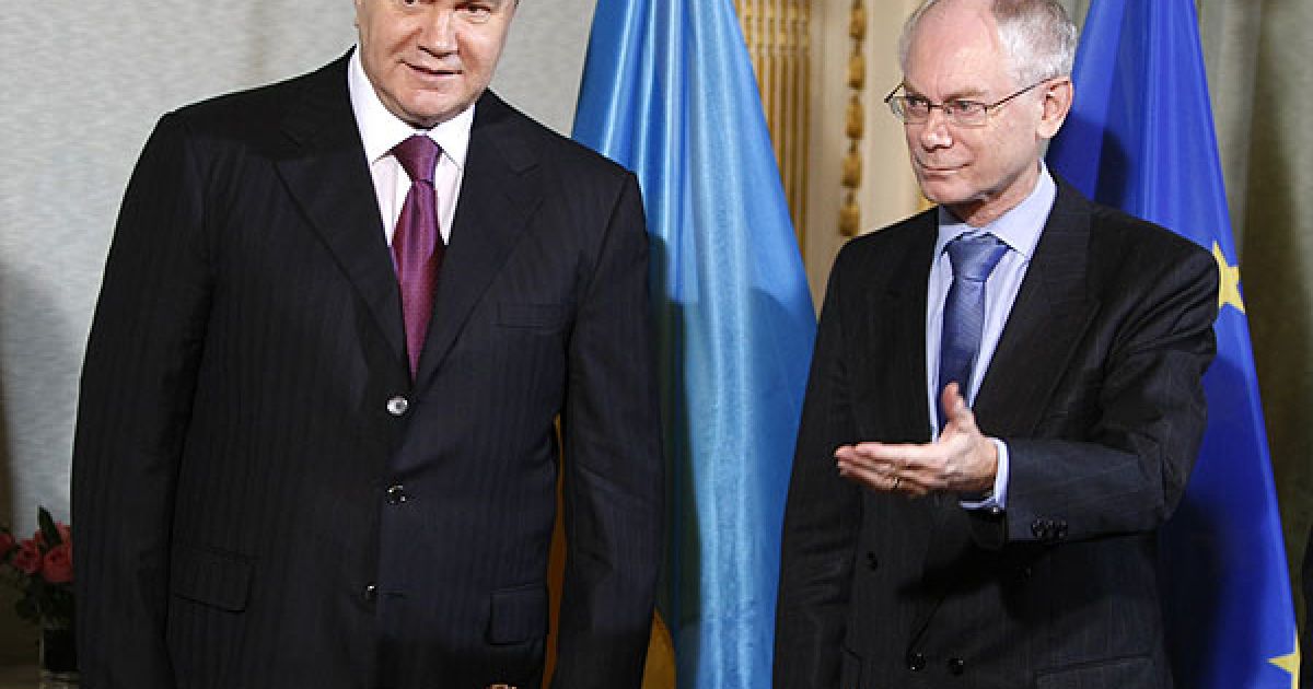 Президент України Віктор Янукович і президент Ради ЄС Херман ван Ромпей. / © President.gov.ua