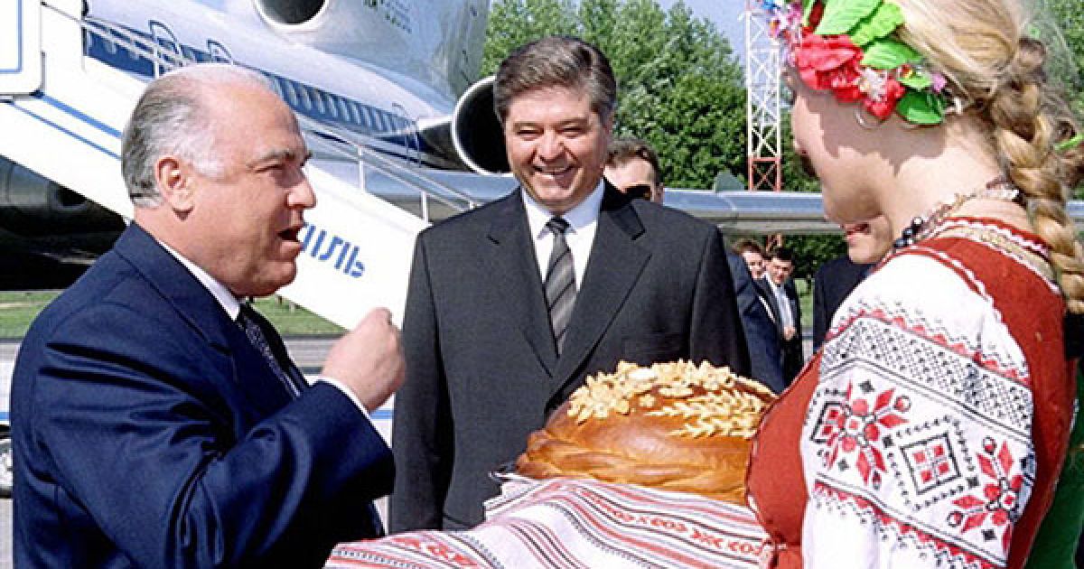 Віктор Черномирдін і прем&rsquo;єр-міністр України Павло Лазаренко. Київ, 1997 рік. / © AFP