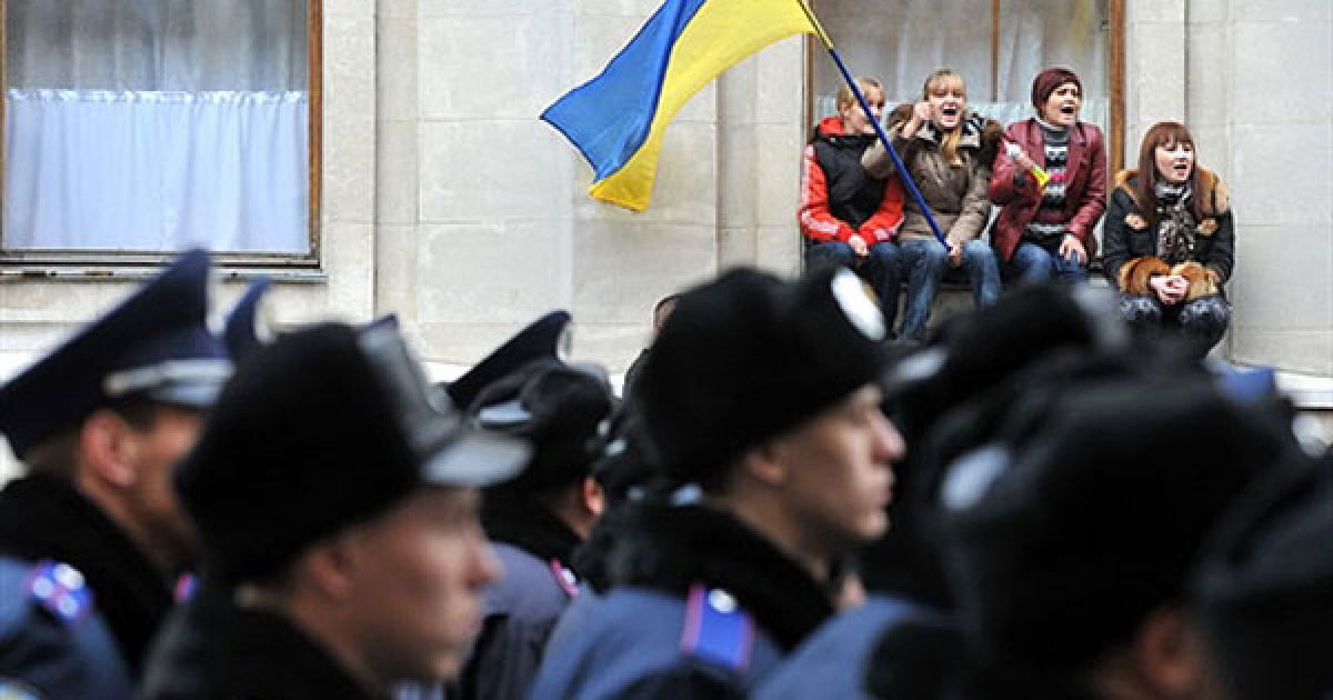 На підтримку акції протесту проти нового Податкового кодексу у Києві та в інших містах України вийшли на вулиці тисячі невдоволених підприємців. / © AFP