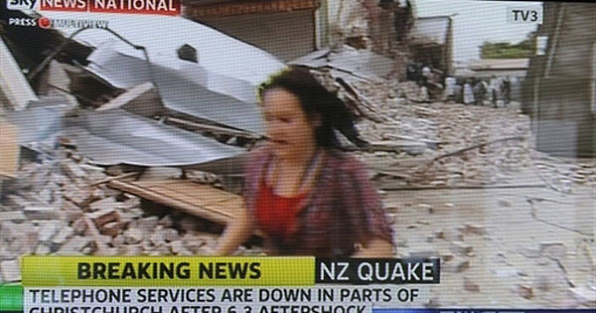 Підземні поштовхи були зафіксовані в 10 км на схід від Літтелтона на глибині 5 км. / © AFP