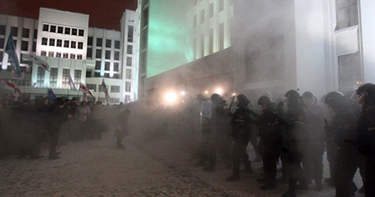 Весь центр Мінська був заповнений військовими і спецназом. / © AFP