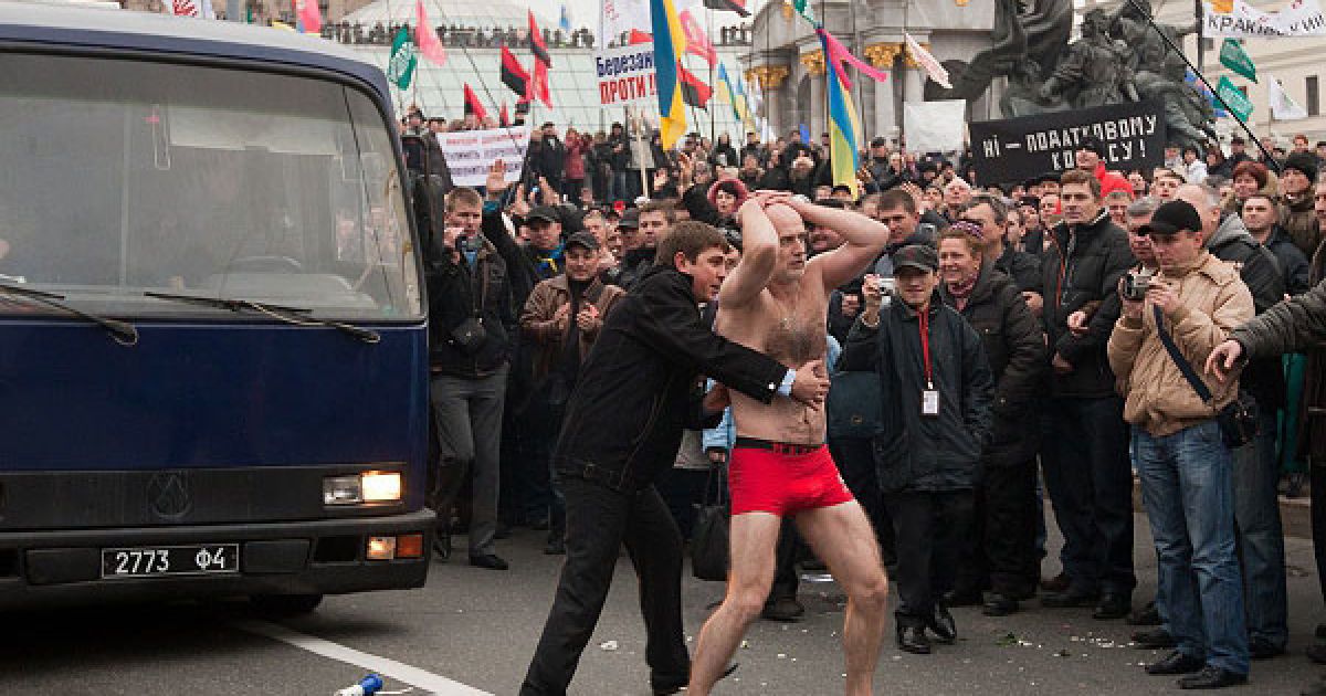 На підтримку акції протесту проти нового Податкового кодексу у Києві та в інших містах України вийшли на вулиці тисячі невдоволених підприємців. / © Украинское Фото