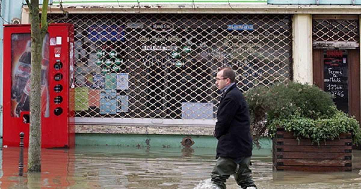 Повінь у місті Ла Фер, Північна Франція, де вийшла з берегів річка Уаза / © AFP