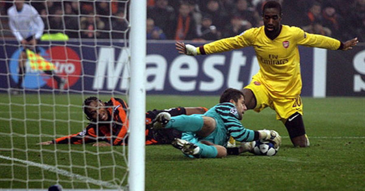 Донецький "Шахтар" обіграв лондонський "Арсенал" у четвертому туру групового турніру Ліги чемпіонів з рахунком 2:1. / © AFP