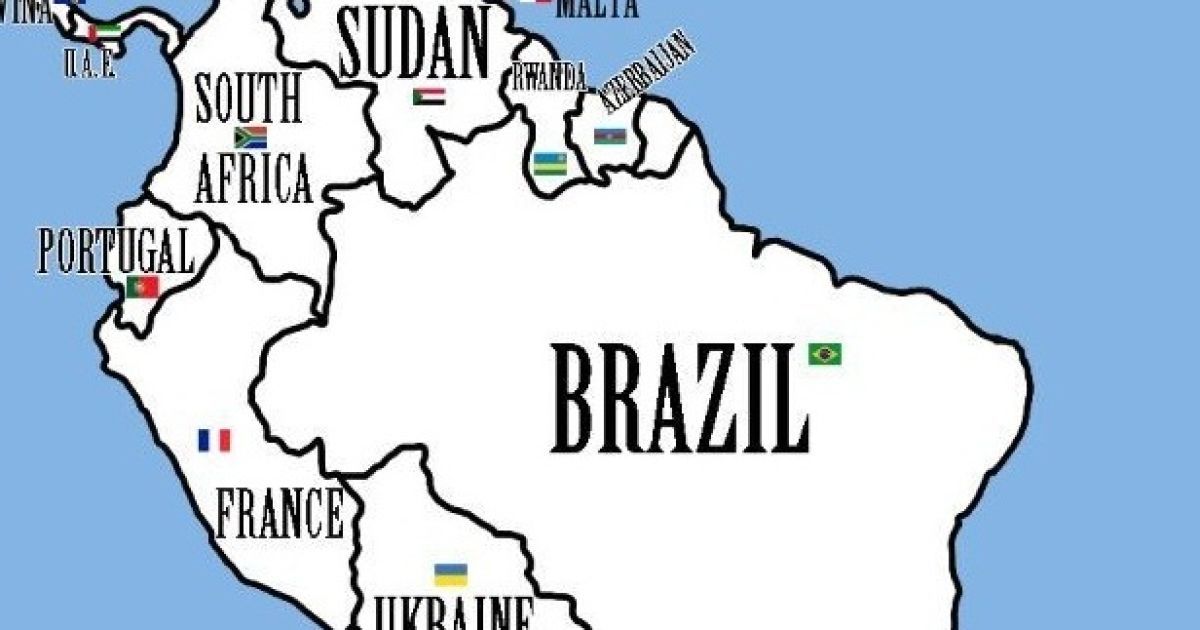 На "справедливій карті світу" Україна опинилася в Південній Америці