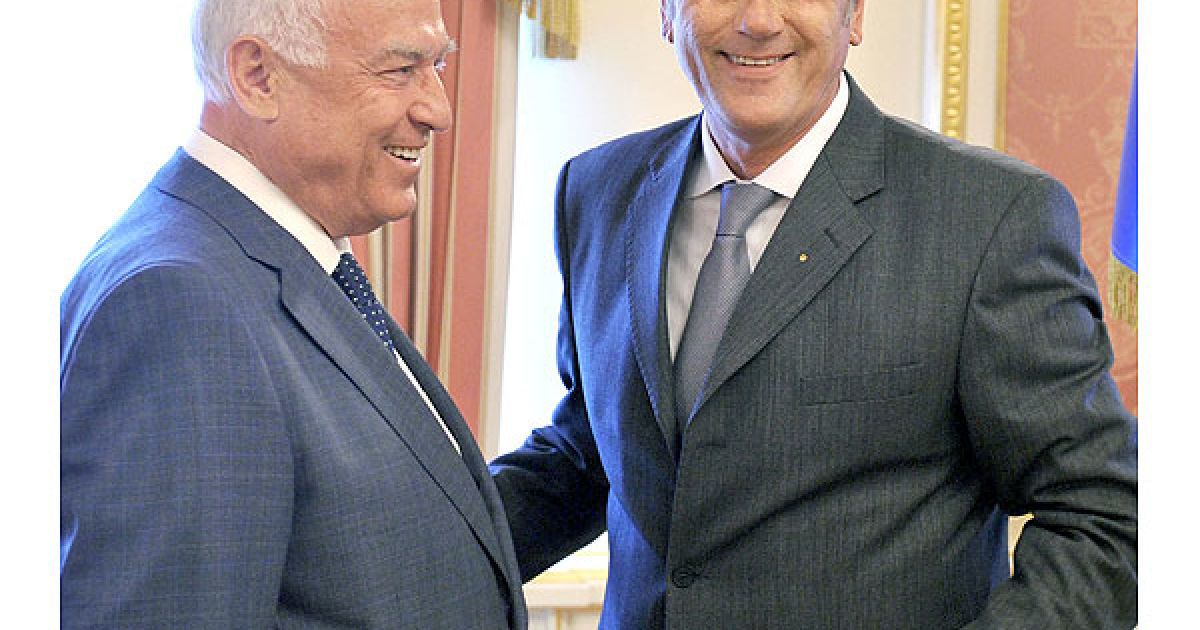 Київ, 2009 рік. Віктор Черномирдін і президент України Віктор Ющенко. / © AFP