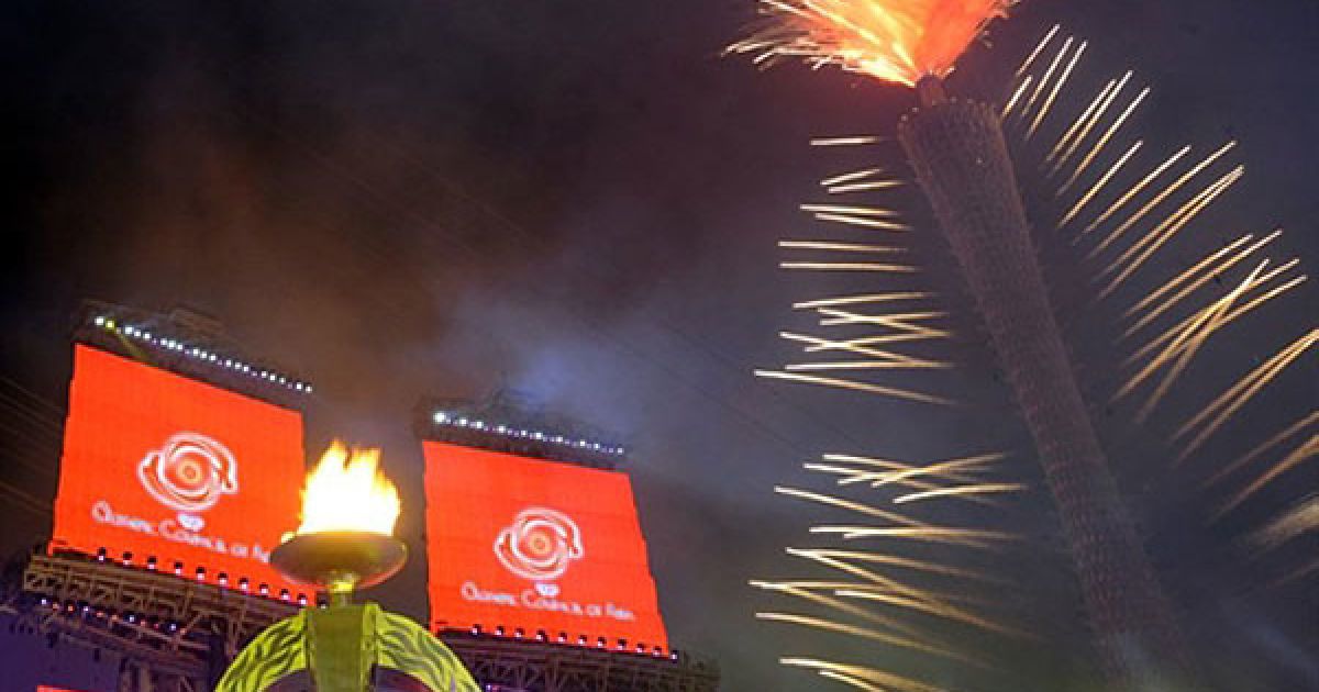 Урочиста церемонія відкриття 16-их Азіатських ігор у китайському місті Гуанчжоу. / © AFP