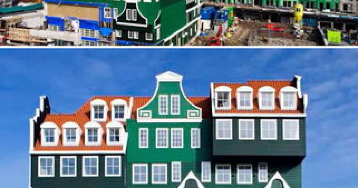 Готель-головоломка у вигляді будинків складається з 11 поверхів і має 160 номерів на будь-який смак. / © skuky.net