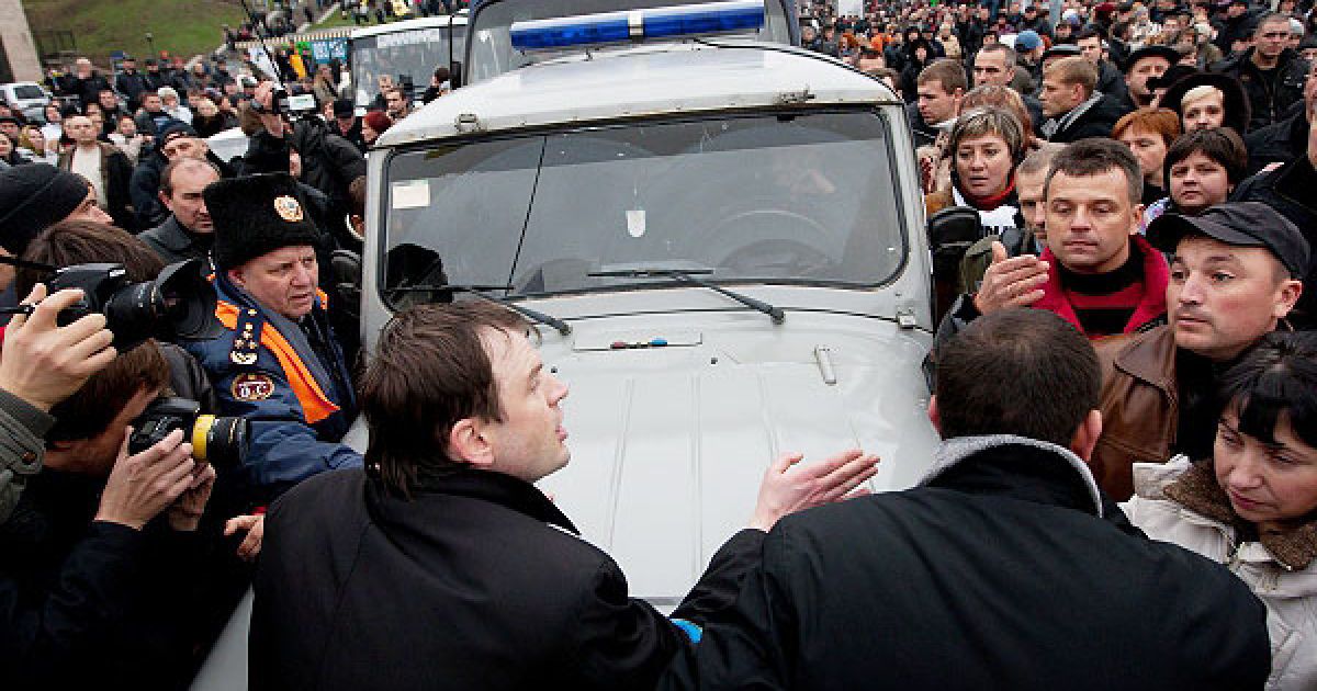 На підтримку акції протесту проти нового Податкового кодексу у Києві та в інших містах України вийшли на вулиці тисячі невдоволених підприємців. / © Украинское Фото