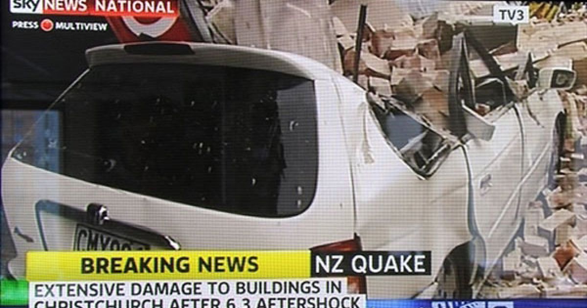 Перший землетрус магнітудою 6,3 призвів до людських жертв і руйнувань в місті Крайстчерч - другому за величиною населеному пункті країни. / © AFP