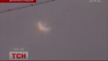 Украинцы увидели рогатое солнце