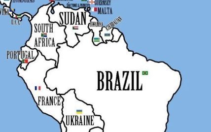 На "справедливій карті світу" Україна опинилася в Південній Америці