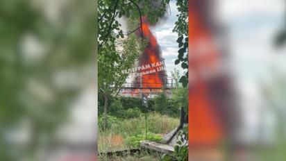 В Харькове произошел масштабный пожар 