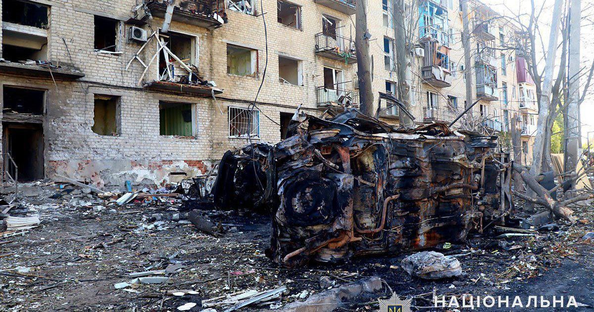 Последствия ракетного удара РФ по городу Курахово Донецкой области 21 сентября 2023 года