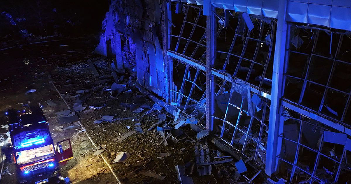 Последствия ракетной атаки по Николаеву