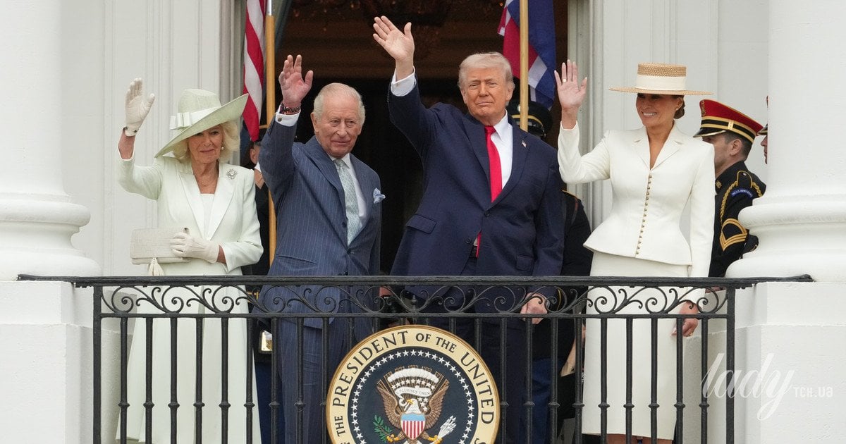 Королева Камілла, король Чарльз, Дональд Трамп та Меланія Трамп