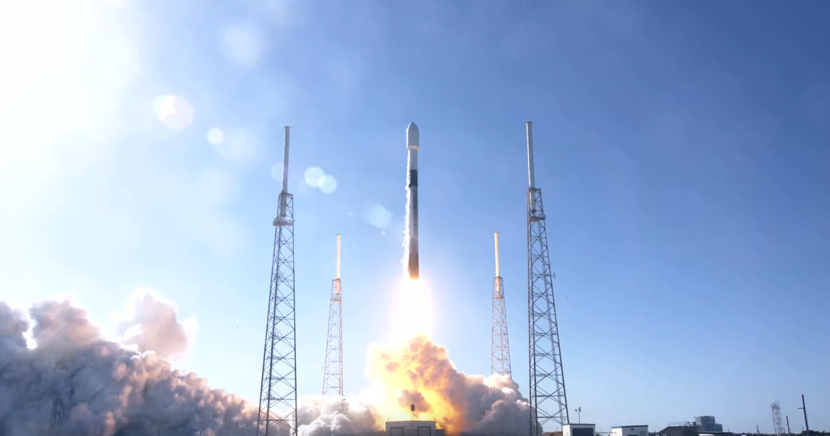 Скриншот з трансляції запуску