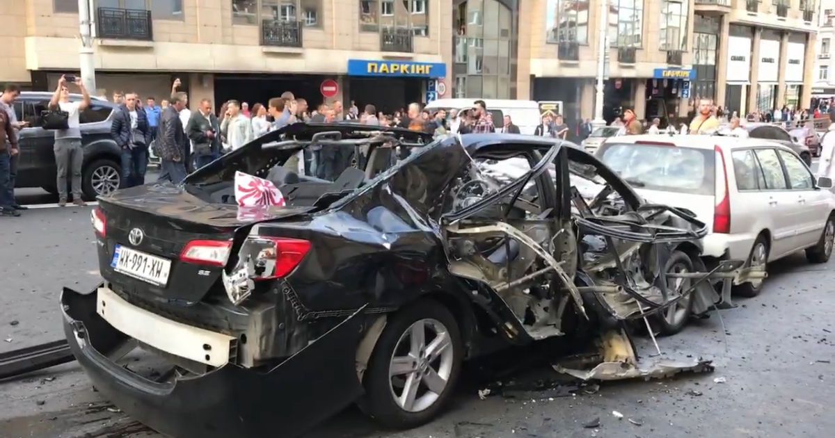 В полиции сообщили детали взрыва автомобиля в центре Киева