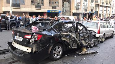 Вибух авто в центрі Києва_1 / © facebook.com/r.grabezhov