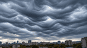 Облака Asperitas над городом