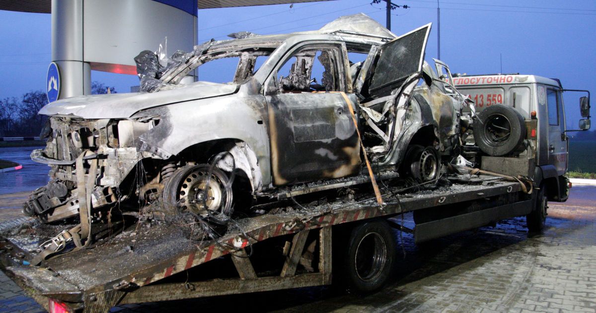 ЗМІ оприлюднили відео моменту вибуху авто ОБСЄ на Луганщині