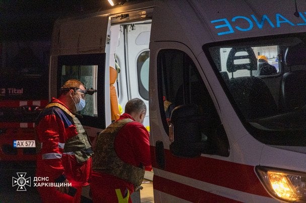 Станом на ранок відомо, що кількість травмованих зросла до восьми. / © Управління ДСНС у Харківській області