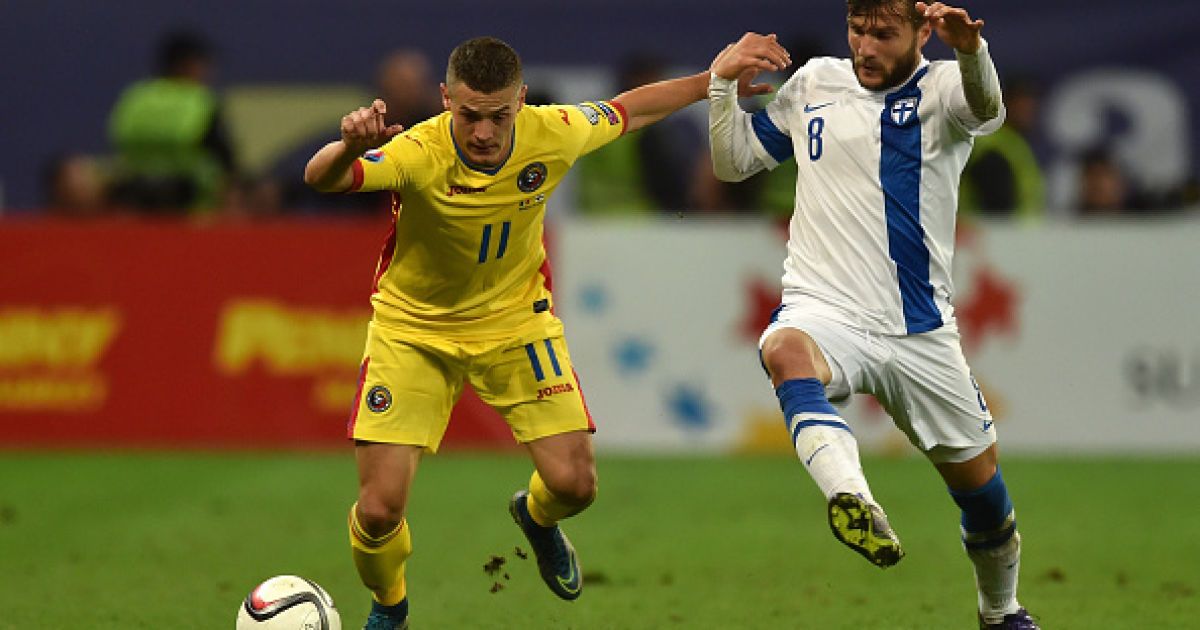 Перпарим Хетемай в матче с Румынией