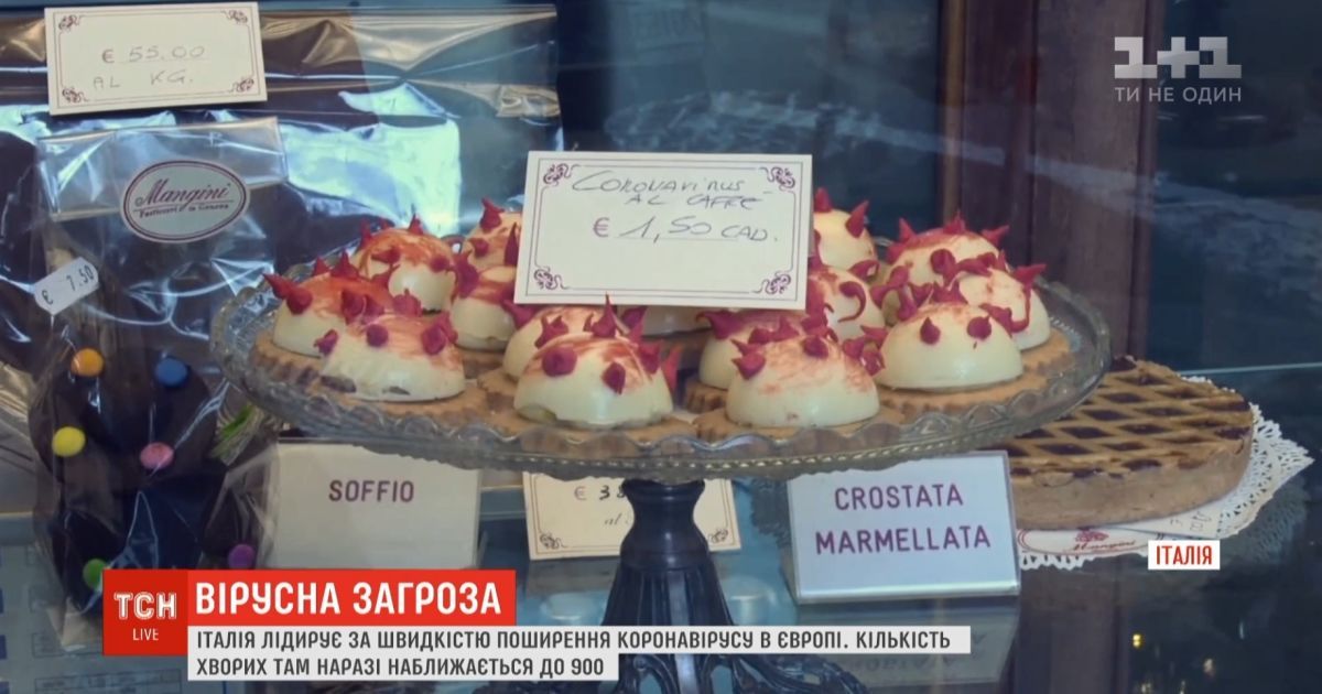 "Стартап" із гумором: італійські кондитери випекли тістечка у формі коронавірусу