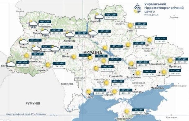 Погода 21 августа / © Укргидрометцентр