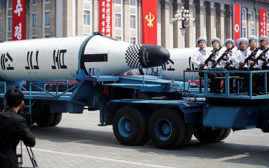 Баллистическая ракета Пуккуксонг, предназначенная для запуска с субмарин / © Reuters