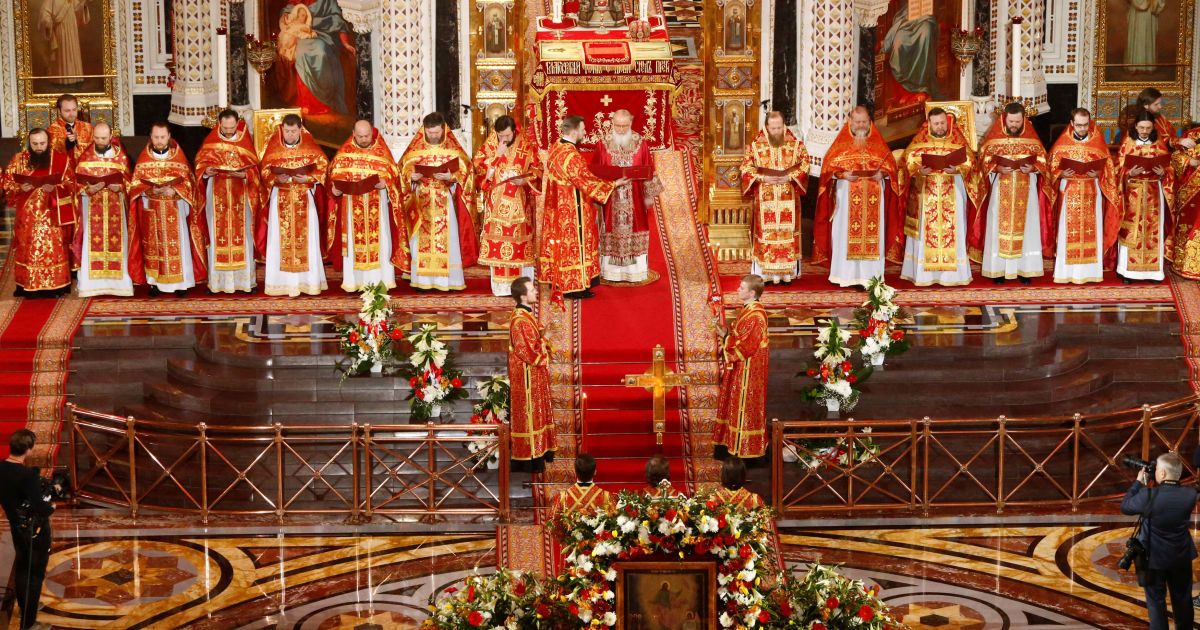 Патріарх Кирил, храм Христа Спасителя у Москві, Росія / © Reuters