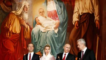 Прем'єр Росії Дмитро Медведєв з дружиною, Володимир Путін і мер Москви Сергій Собянін / © Reuters