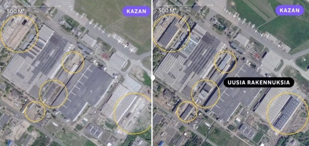 На Казанському авіазаводі з’явилися нові ангари для будівництва літаків / © Planet Labs