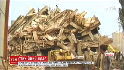 Найсильніший землетрус століття у Мексиці вбив більше трьох десятків людей