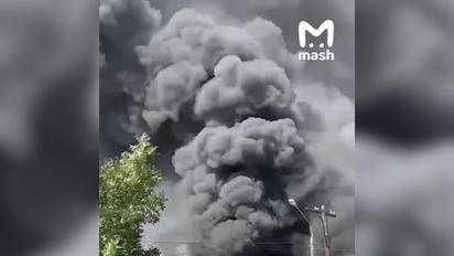 Под Москвой вспыхнул мощный пожар