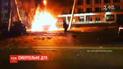 В Одессе внедорожник въехал в столб и загорелся