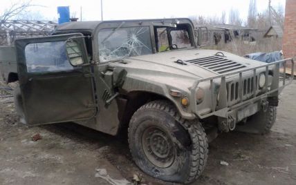 В МВД обнародовали фото обстрелянного на Луганщине Hammer мобильной группы АТО