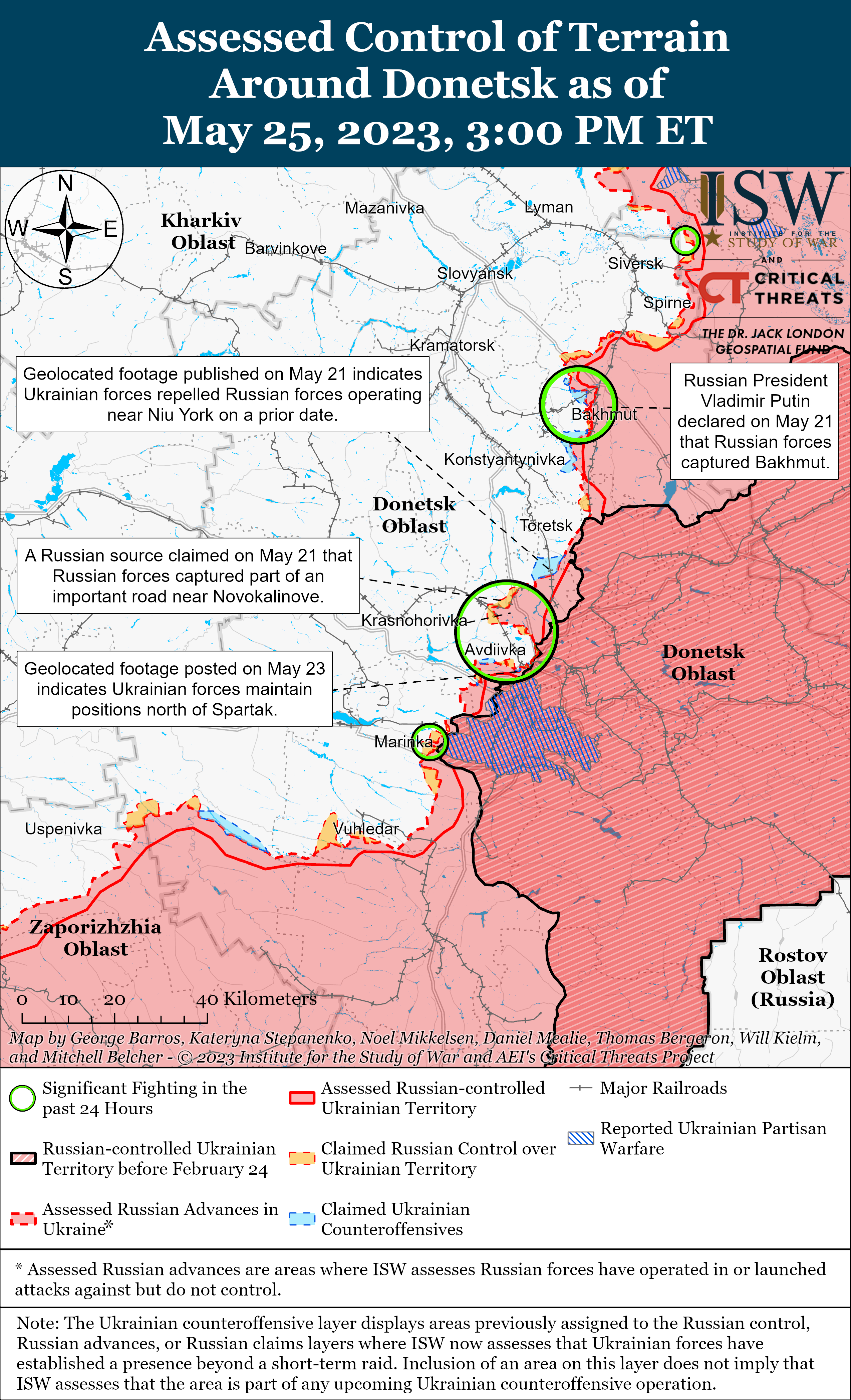 The situation in Donbas.  ISW battle map.  / © 