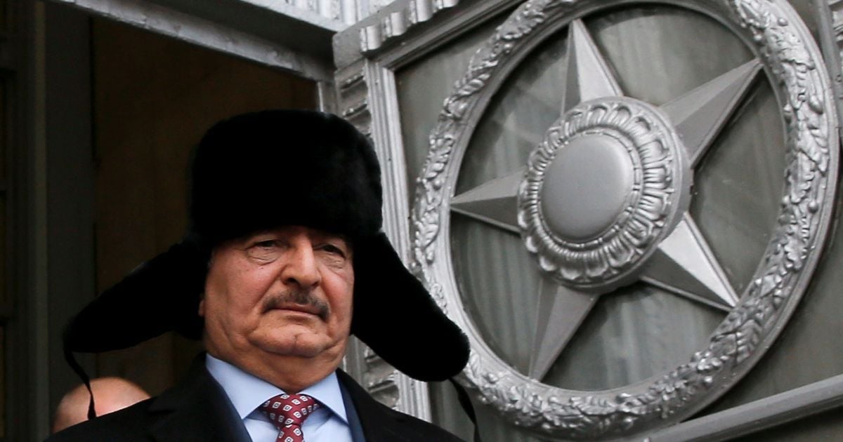 Ливийский генерал Халиф Хафтара после встречи с Сергеем Лавровым в Москве.