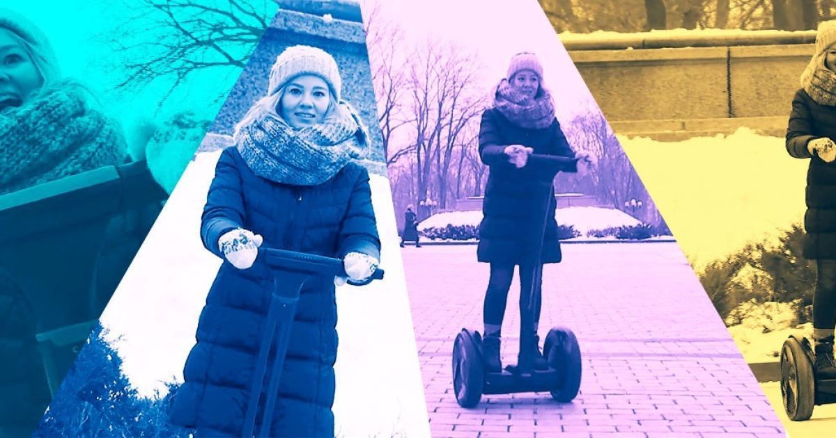 Вулиця, сніг та панічні крики. Як мене вперше в житті змусили покататися на сігвеї