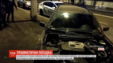 В Одесі авто потрощили два паркани