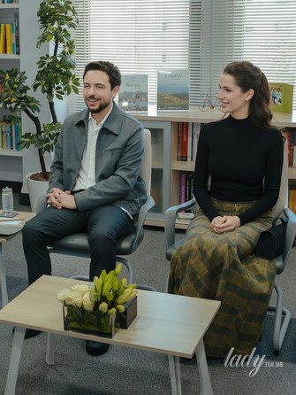 Кронпринц Хусейн и принцесса Раджва