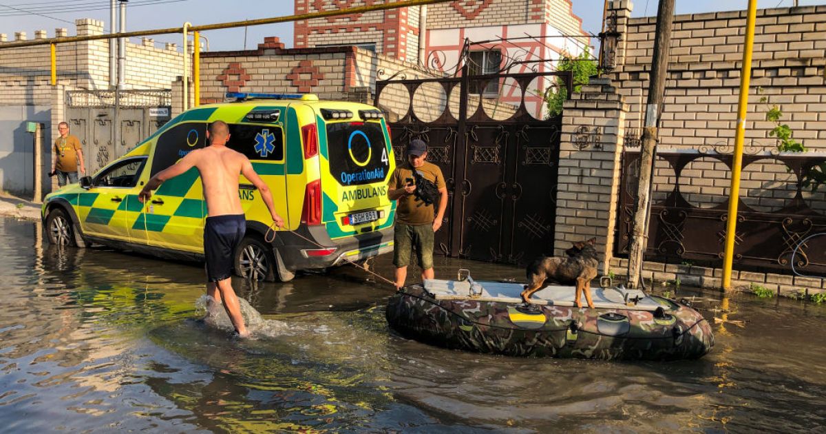 Пик уровня воды в Херсонской области ожидается в течение 20 часов 7-8 июня