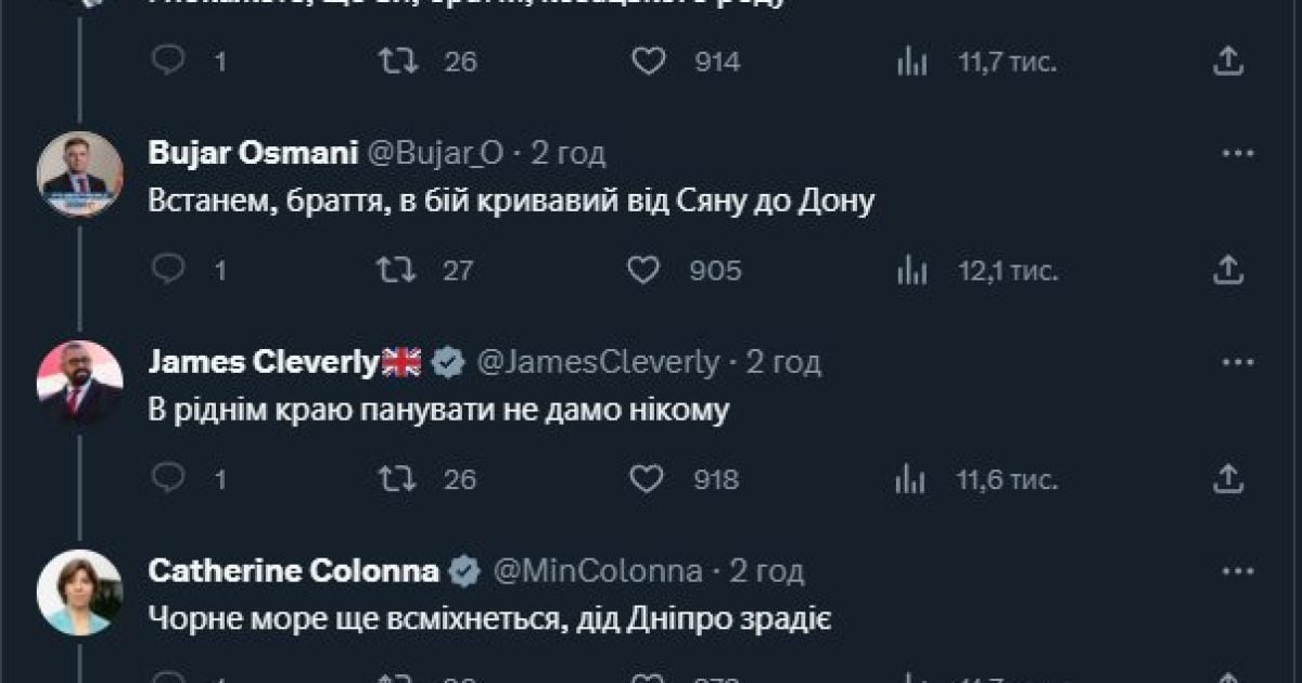 Министерство иностранных дел Украины организовало своеобразный флешмоб в Twitter Фото: Скрин Х