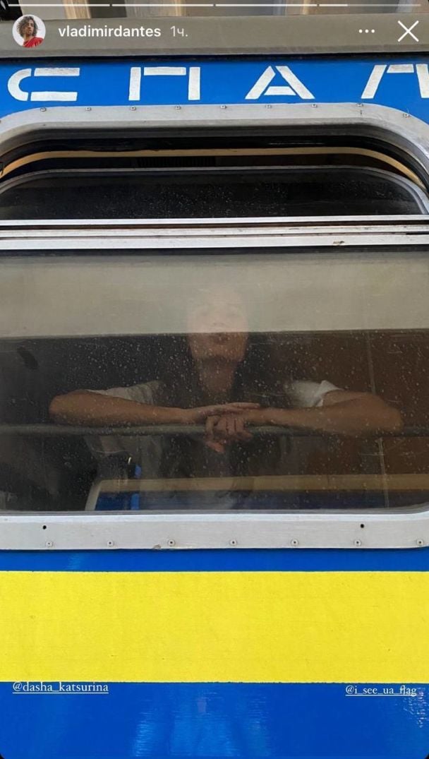 Дантес провів Кацуріну на потяг / © instagram.com/vladimirdantes