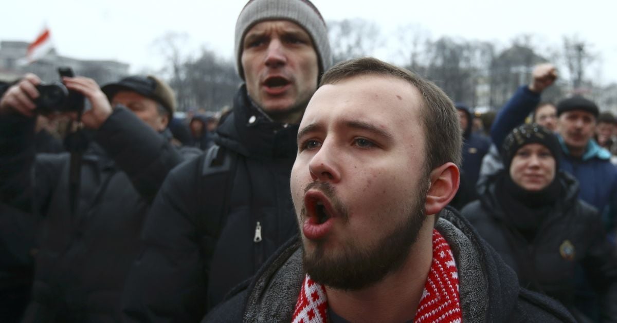 Митинг в Минске 17 февраля / © Reuters